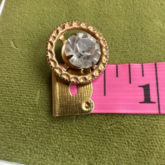 Lot Of 4 Vintage FANCY  Crystal & Gold Tone Buttons - Picture 7 of 7